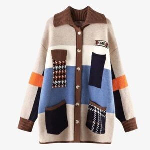 Women's Multicolor Knit Jacket